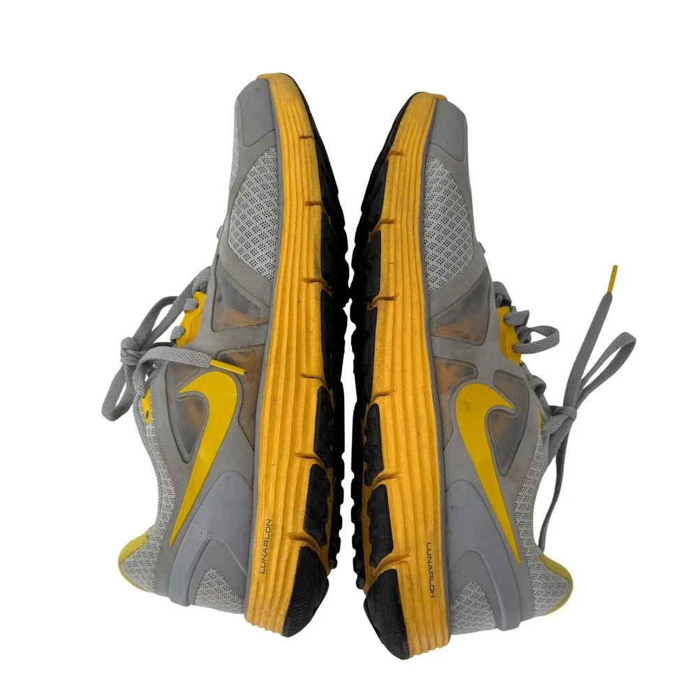 Nike Lunarglide 3 Livestrong Mens Running Shoes Grey Yellow 454514-070‎ Size 9.5